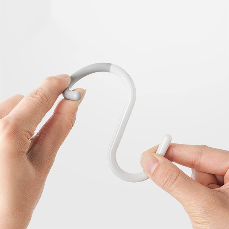 [Australia - AusPower] - Mt.Jun 6 PCS Plastic S Hooks for Hanging, Holds 5 lbs, White, Large (3.5 inch ) 