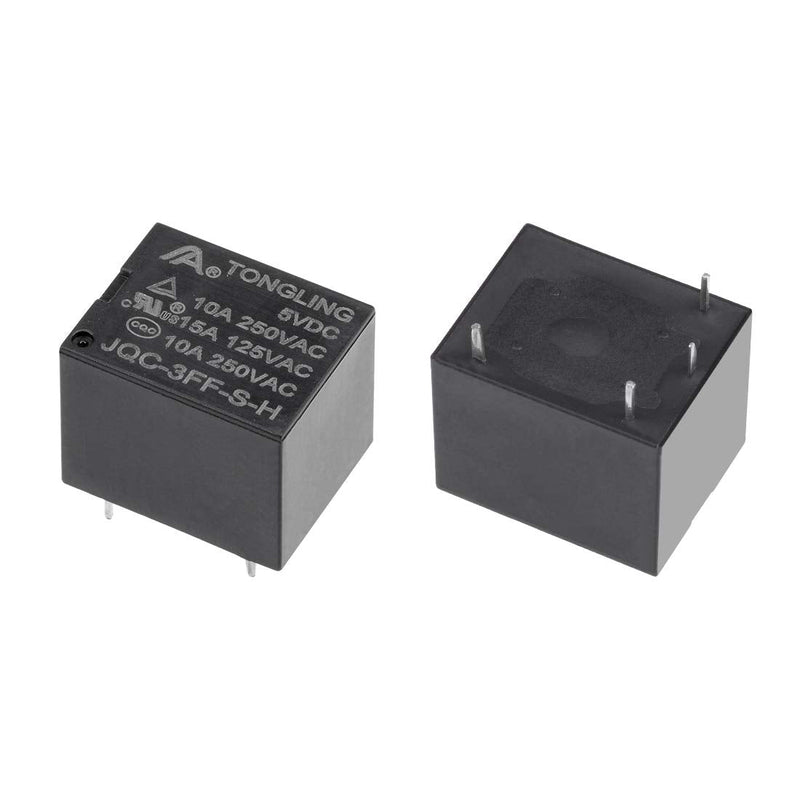 [Australia - AusPower] - uxcell 10 Pcs JQC-3FF-S-H DC 5V Coil SPST 4 Pin PCB Electromagnetic Power Relay 