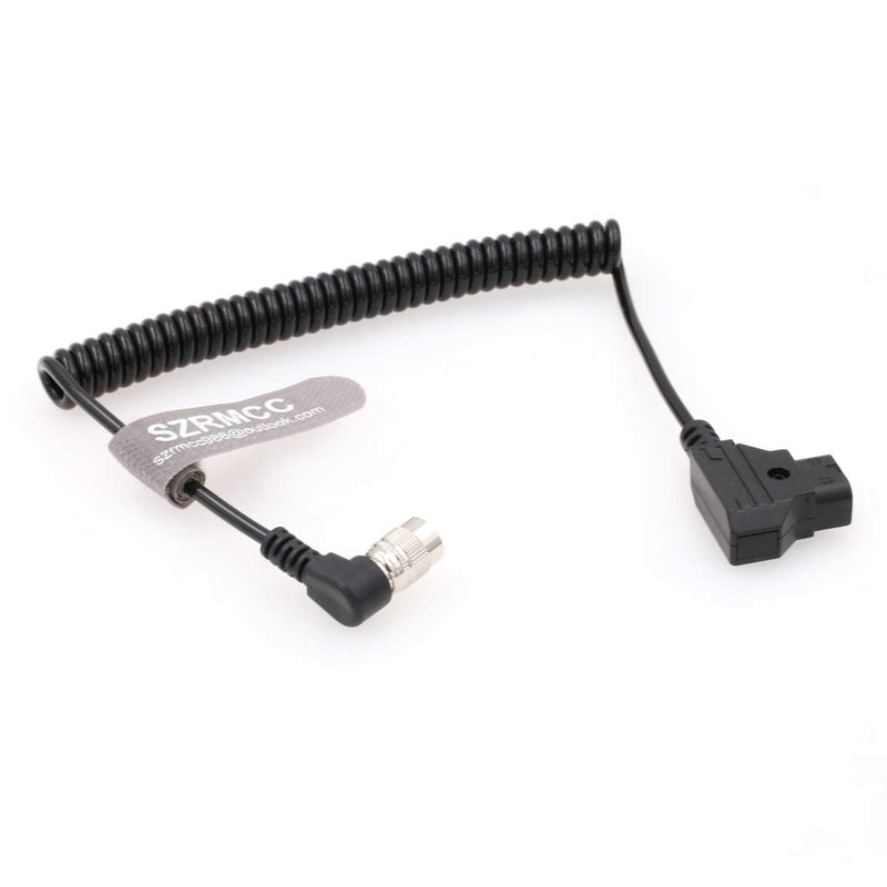 [Australia - AusPower] - SZRMCC Anton-Bauer IDX D-Tap to Right Angle Hirose 4 pin Male Coiled Power Cable for Zaxcom Sound Devices 688 644 633 