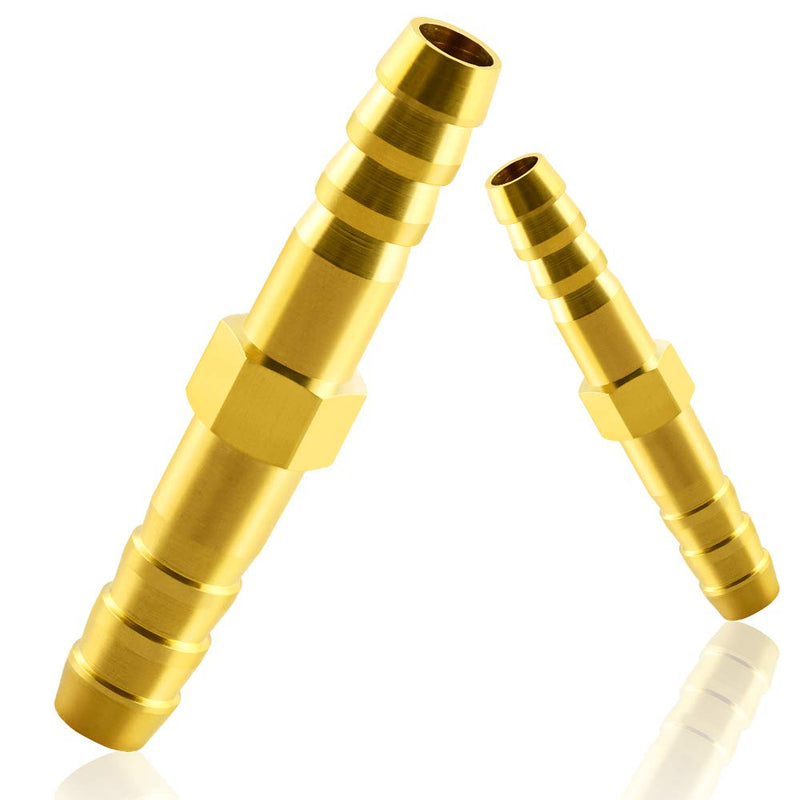 [Australia - AusPower] - TAILONZ PNEUMATIC Union 1/4" Barbed x 1/4" Barbed Splicer Brass Hose Fitting Mender Joiner（Pack of 10） 1/4" Barb x 1/4" Barb 