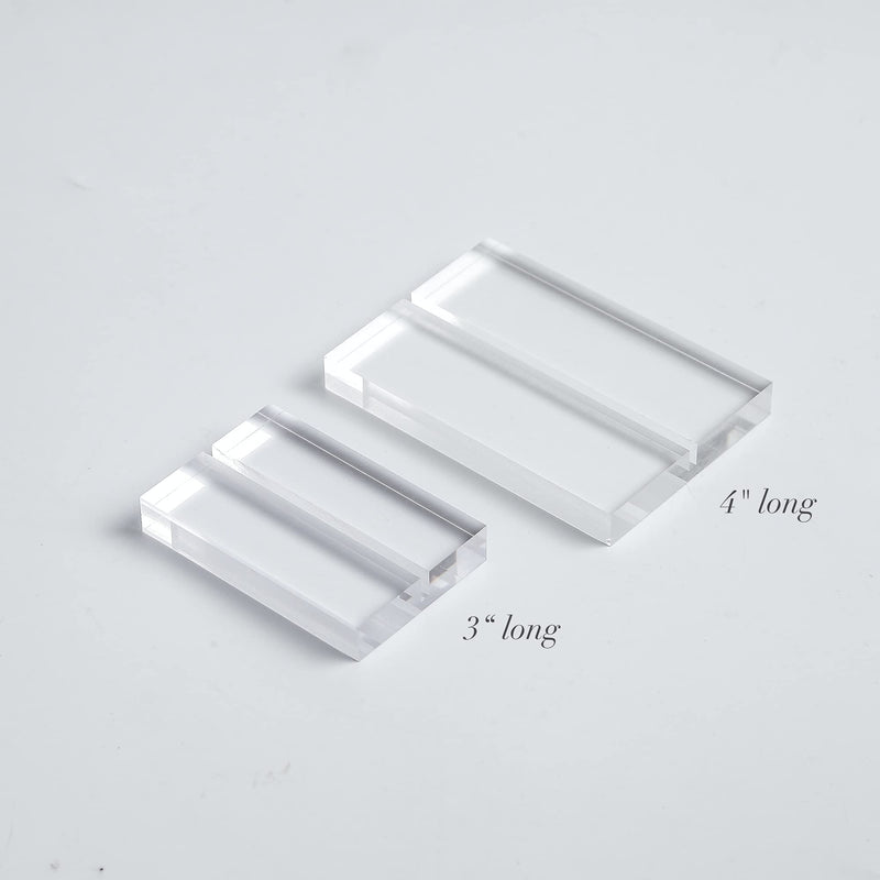 [Australia - AusPower] - UNIQOOO 3" Clear Acrylic Stand | Wedding Sign Holders, 10 Count 