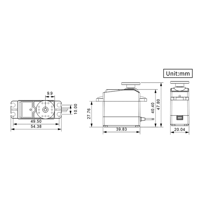 [Australia - AusPower] - 20KG Digital Servo Full Metal Gear High Torque, Aluminium Case Waterproof for Robot DIY (Control Angle 180) 