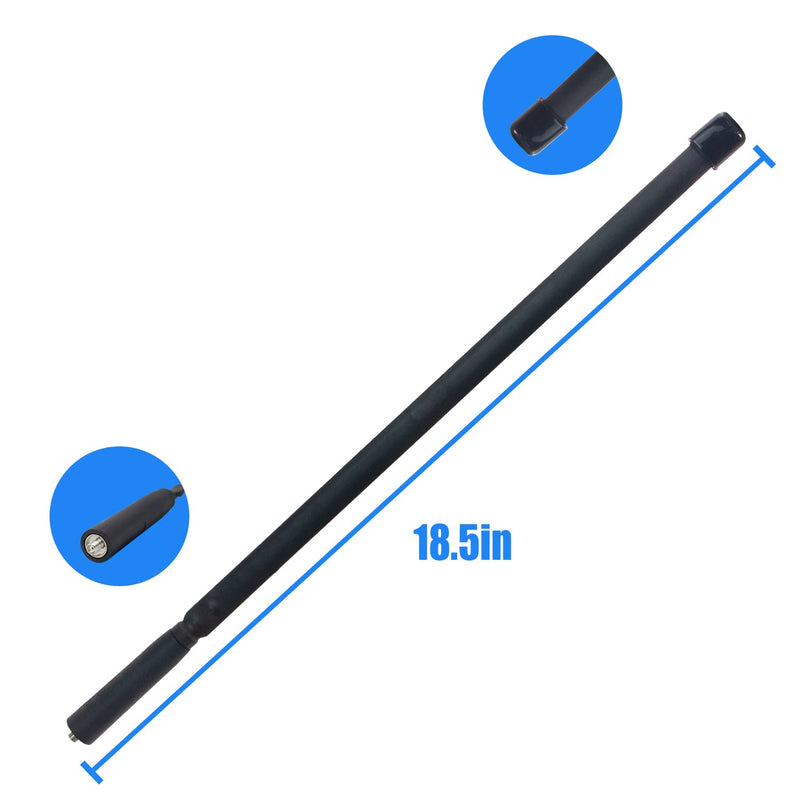 [Australia - AusPower] - Foldable CS Tactical Antenna,18.5 inches SMA Female Dual Band VHF/UHF 136-520Mhz,3.6dBi High Gain Antenna,for Baofeng UV-5R BF-888S BF-F8HP Two Way Radio Walkie Talkie(2 Pack) 