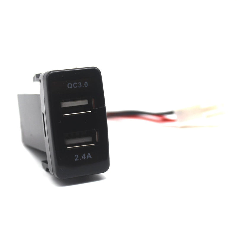 [Australia - AusPower] - Quick Charger 3.0 Car Power Socket for Toyota VIGO, AWADUO 2.4A USB Car Power Port Socket Adapter with QC USB Socket for iPhone X/ 8/7/ 6 /iPad/HTC/BlackBerry/Samsung/Huawei, or Other USB Devices 