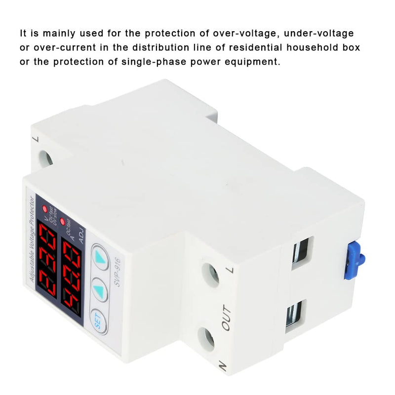 [Australia - AusPower] - Current Protector, Intelligent Single Phase Adjustable Over Voltage Under Voltage Current Protector - 230VAC(63A) 63A 