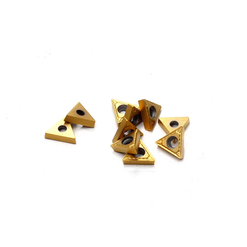 [Australia - AusPower] - OSCARBIDE Carbide Turning Inserts TCMT110204(TCMT21.51) TCMT Insert Tain Coated CNC Lathe Carbide Cutters Inserts for Lathe Turning Tool Holder Replacement Insert, 10 Pieces/Pack 