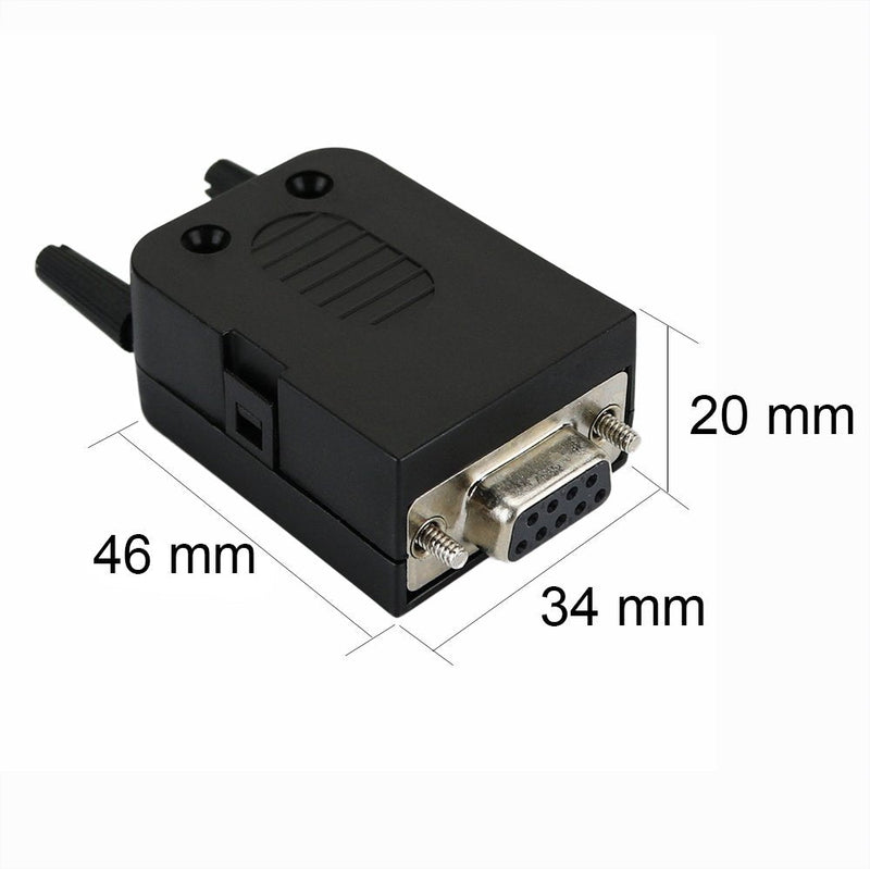 [Australia - AusPower] - Avanexpress DB9 Connector to Wiring Terminal RS232 Serial Port Breakout Board Solder-Free, Female with Case (2 Pack) 