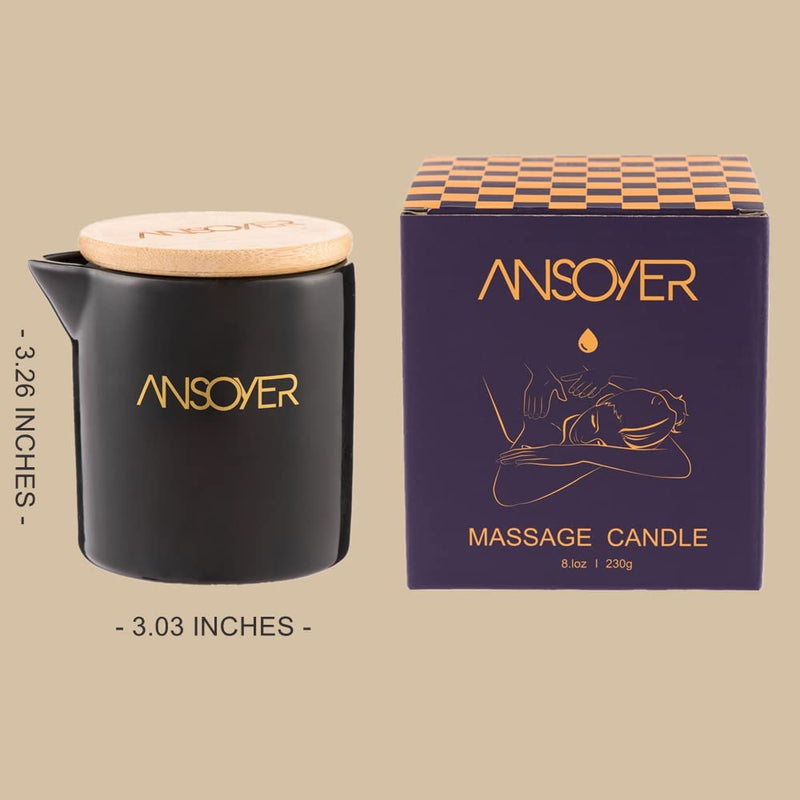 [Australia - AusPower] - ANSOYER Body Massage Oil Candles for Couples 