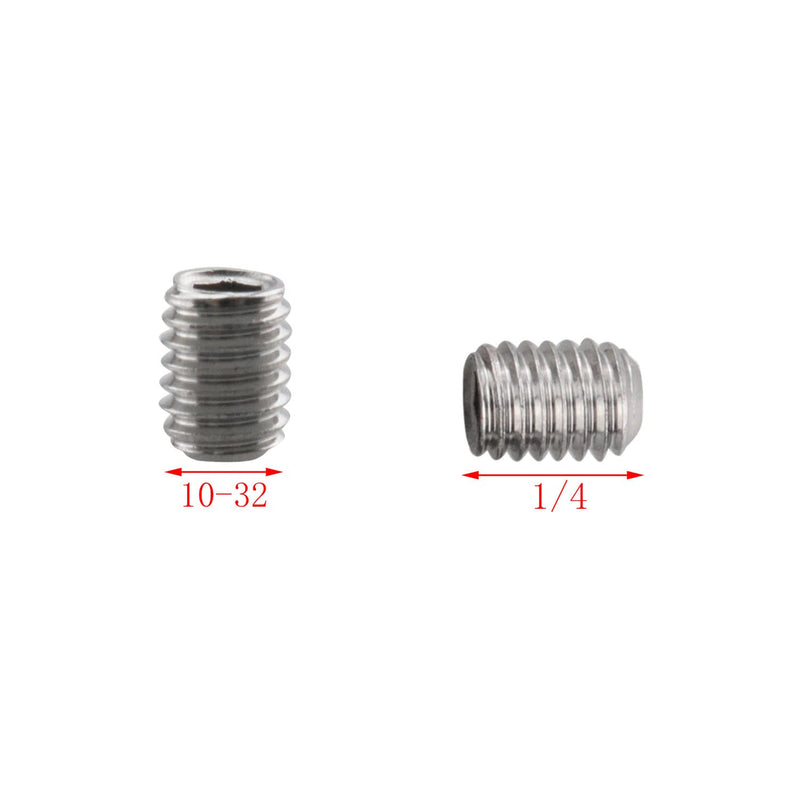 [Australia - AusPower] - Socket Set Screws DGBRSM 25pcs 10-32 x 1/4" Stainless Steel Allen Head Hex Hexagon Socket Set Screws Cup Point with Hex Key Wrench 10-32 x 1/4 Inch 