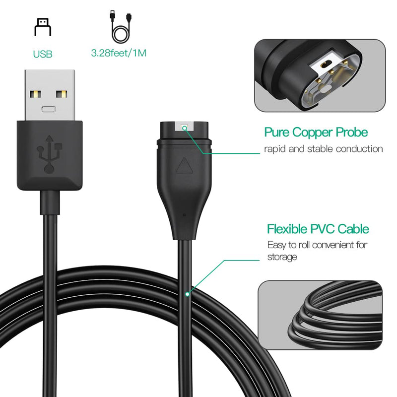 [Australia - AusPower] - Compatible for Garmin Charger Cable (3 Pack) 3 Pack 