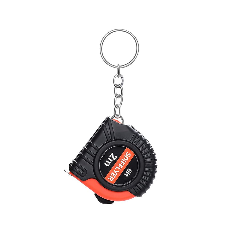 [Australia - AusPower] - Spifflyer 3 Pack Small Tape Measure Keychain Mini Measuring Tape Retractable 6ft 2M, Metric and Inch Keychain Size/3 pack 