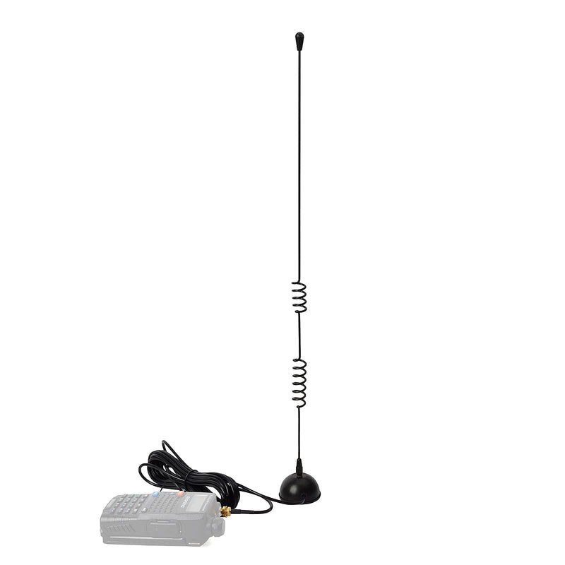 [Australia - AusPower] - HYSHIKRA Whip Dual Band 144/430Mhz 17.5inch 4.0dBi High Gain 10W Magnetic Mount Antenna SMA-Female Connector for Kenwood/TYT/BF UV-5R BF-888s/ Wouxun Retevis Two-Way Radio HT Scanner 