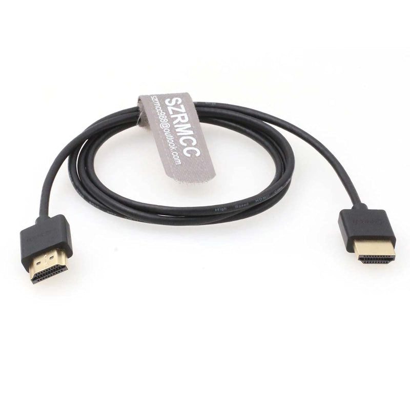 [Australia - AusPower] - SZRMCC High Speed 4K 2.0 60P HDMI-Compliant Thin Soft Cable for Z Cam E2 Tablet for Sony-Canon DSLR Camera ATOMOS Portkeys Monitor (30cm) 30cm Straight Cable 