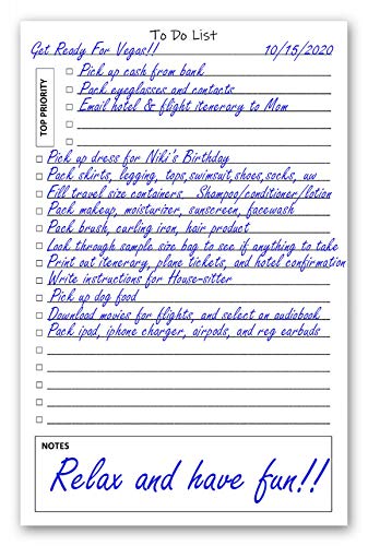 [Australia - AusPower] - TO DO List Notepads (2 Pack of 50 Pages), 100 Pages with Task Pads with Checklist, Priority & Notes Sections for Added Efficiency. A Planner for Organized People. 8.5"X 5.5" Sheets. Made in the USA. 