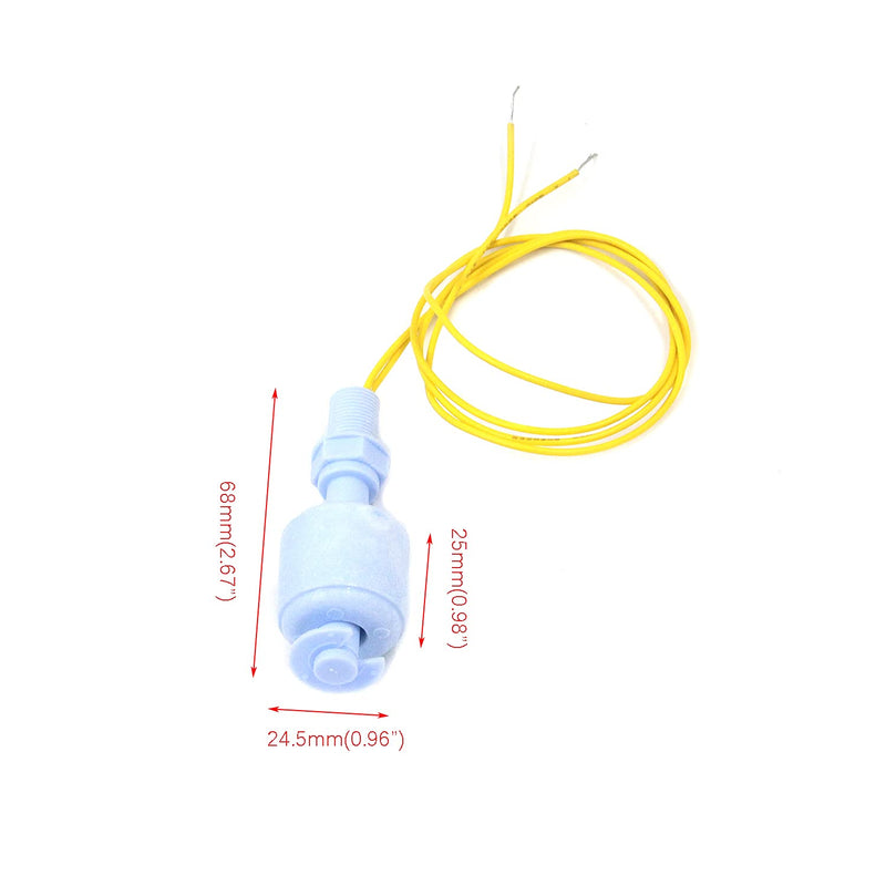 [Australia - AusPower] - Quluxe 4 Pcs Float Switch Polypropylene Plastic 52mm Liquid Control for Water Pump, Fish Tank Liquid Water Level Sensor(Blue and Yellow) 