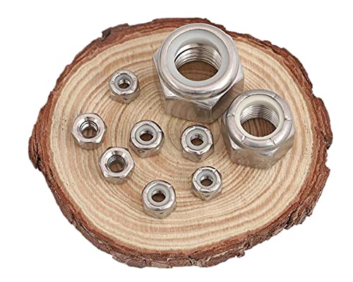 [Australia - AusPower] - cSeao 205pcs SAE Nylock Nylon Inserted Lock Nuts Assortment Kit (1/4-20 3/8-16 1/2-13#4-40#6-32#8-32#10-24#10-32), 304 Stainless Steel 4-40 TO 1/2-13 [8 Sizes] 205pcs 