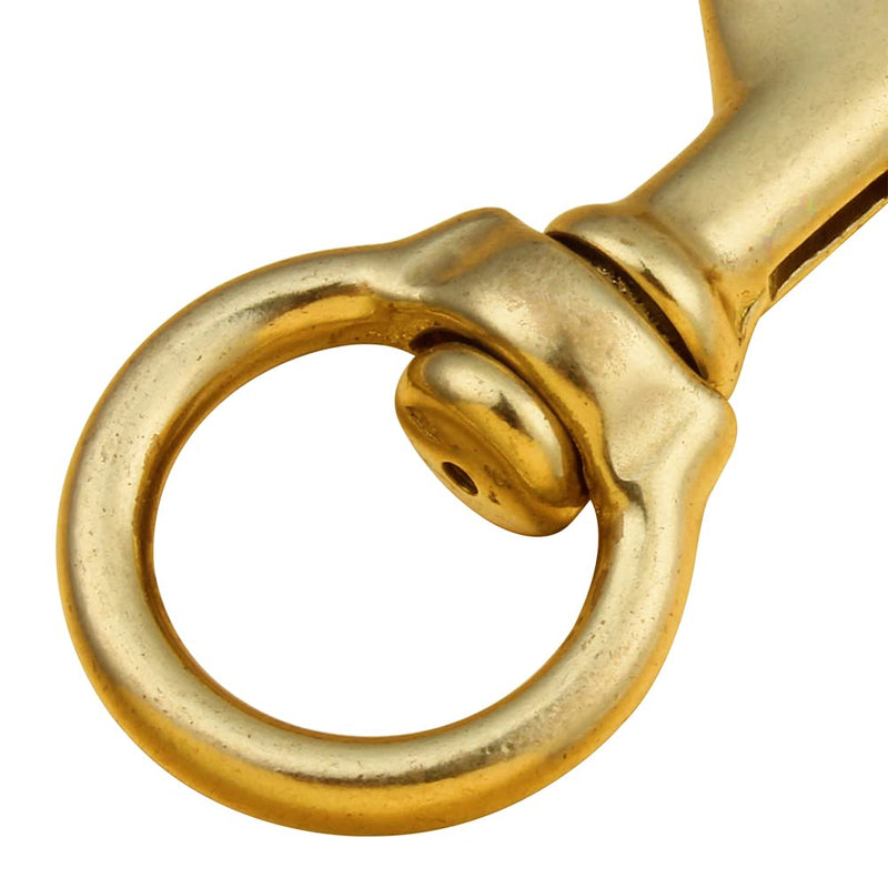 [Australia - AusPower] - Faneta 3-1/4 Inch Solid Brass Swivel Bolt Snap Hooks 7/8 Inch Swivel Eye Single Ended Scuba Diving Clips Keychain Holder for Dog Collar, Pet Leash, Flag Halyard and More (2 Pieces) 