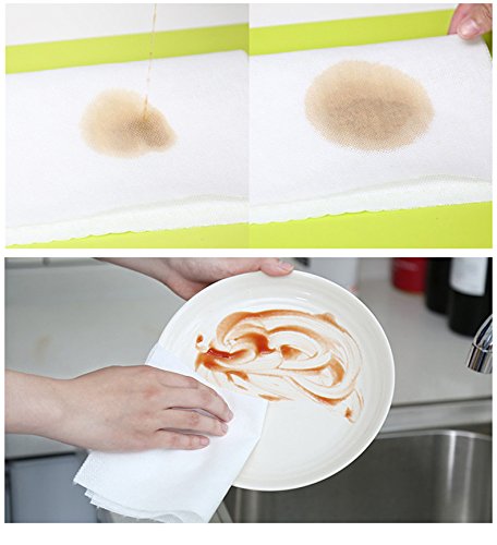 [Australia - AusPower] - JEBBLAS Cleaning Towels Dish Towels and Dish Cloths Reusable Towels,Handy Cleaning Wipes, Great Dish Towel, Disposable, Absorbent, Dry Quickly Total 60 Sheets 