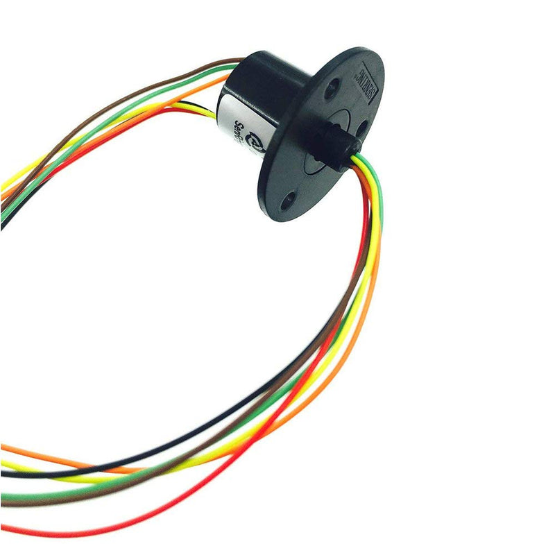 [Australia - AusPower] - Comidox 12.5mm 300Rpm 6 Wires CIRCUITSx2A Capsule Electrical Slip Ring for Monitor Robotic Electrical Test Equipment 1Pcs 