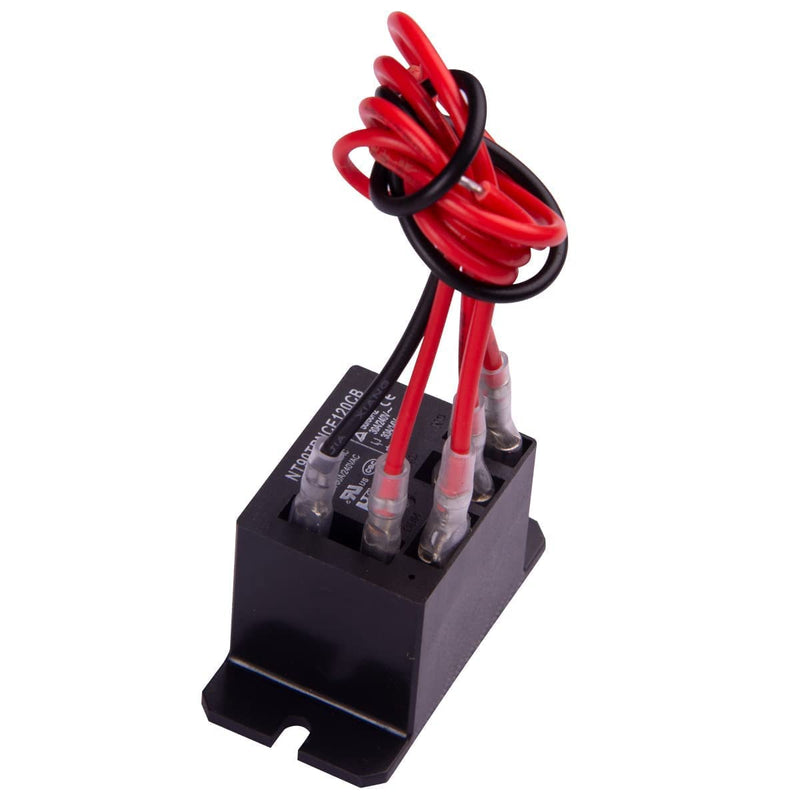 [Australia - AusPower] - ABXLNIU Power Relay SPDT AC120V Coil, 30 Amp 240 VAC Mini Relay with Flange-Mounting and 5 Quick Connect Wires 18 Gauge, NT90-AC120V AC 120V 