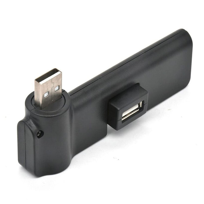 [Australia - AusPower] - Faoyliye Mini USB 2.0 Hub 4 Port USB Hub,[90°/180° Degree Rotatable] USB Hub USB Extension for Mouse, Keyboard, Hard Drive or More USB Devices - Black USB2.0 