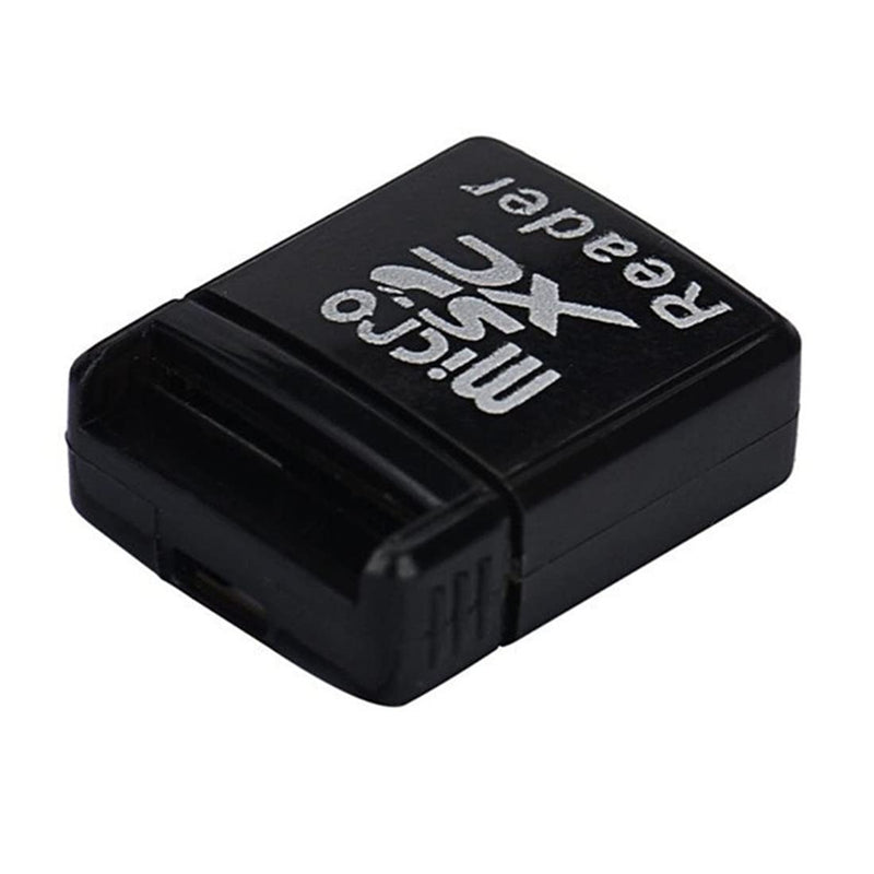 [Australia - AusPower] - TXY USB 2.0 Mini Card Reader Mini Super Speed USB 2.0 Micro SD/SDXC TF Card Reader Adapter Laptop Accessories (Black) Black 