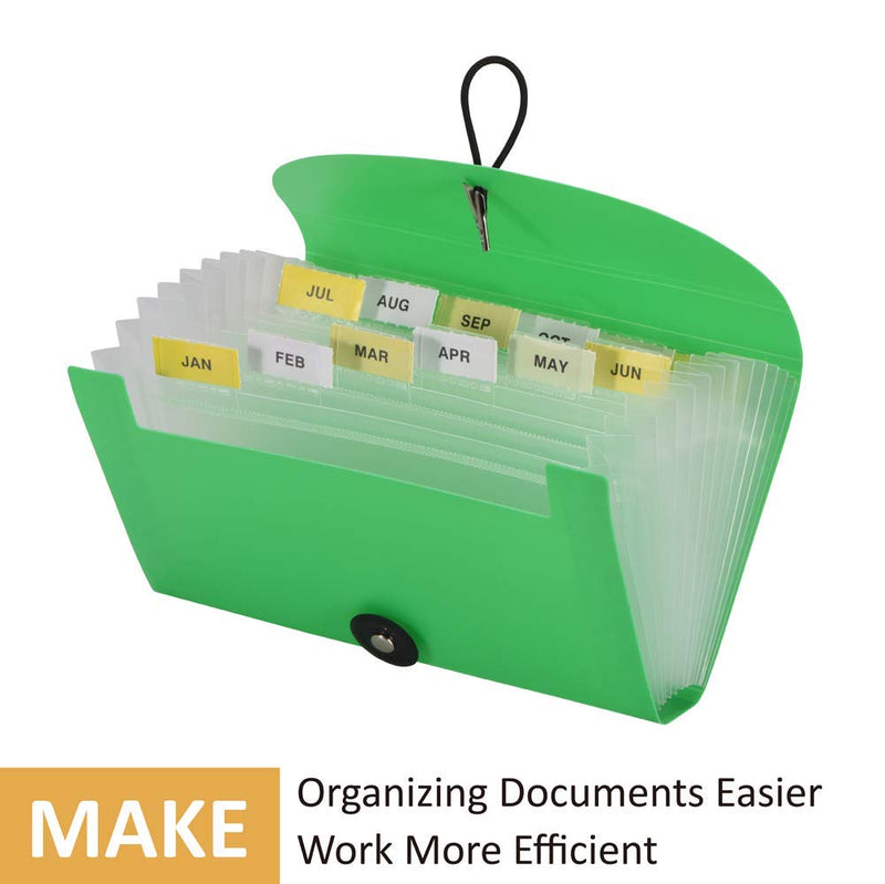 [Australia - AusPower] - SEEKIND Expanding File Folders 4 Pack, 7.1"4.2" Receipt Organizer Folder Accordion Folder Document with 13 Pocket for Office,Cards,Tickets-Water Resistant A-7.1' *4.2' 