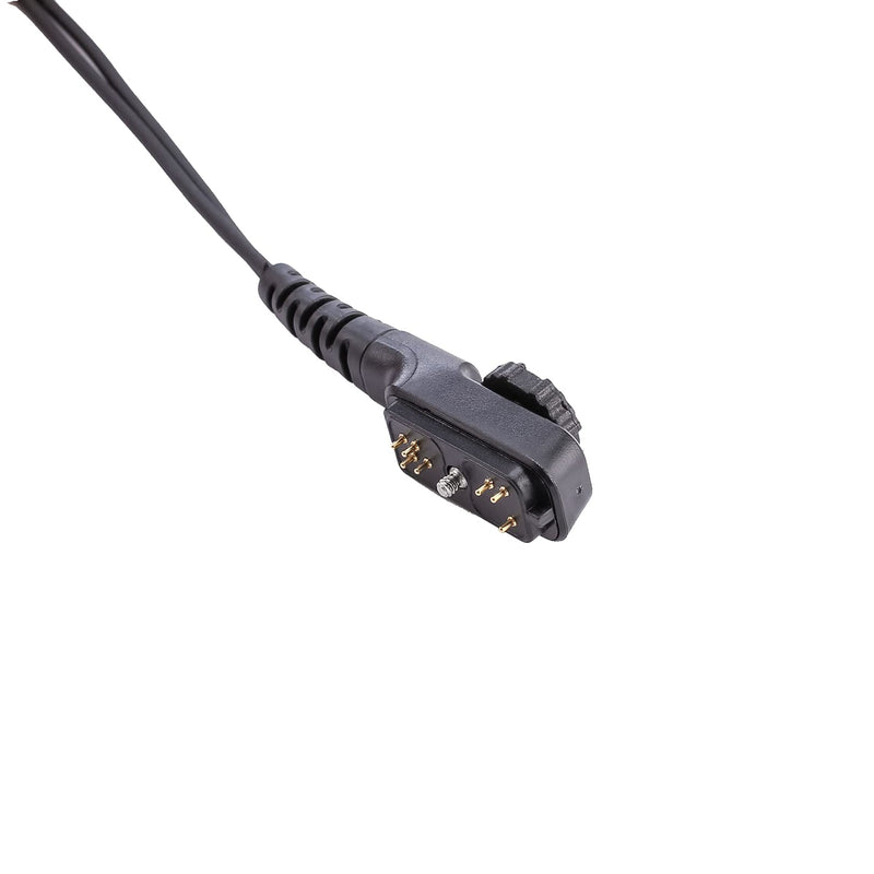 [Australia - AusPower] - POFENAL PD782 Earpiece Headset Compatible with HYT Hytera PT580 PD702 PD780 Walkie Talkie Radio Big PTT Transparent Acoustic Tube 