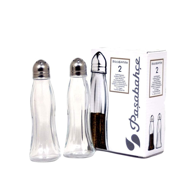 [Australia - AusPower] - Pasabahce Salt And Pepper Shaker with Metal Lids 