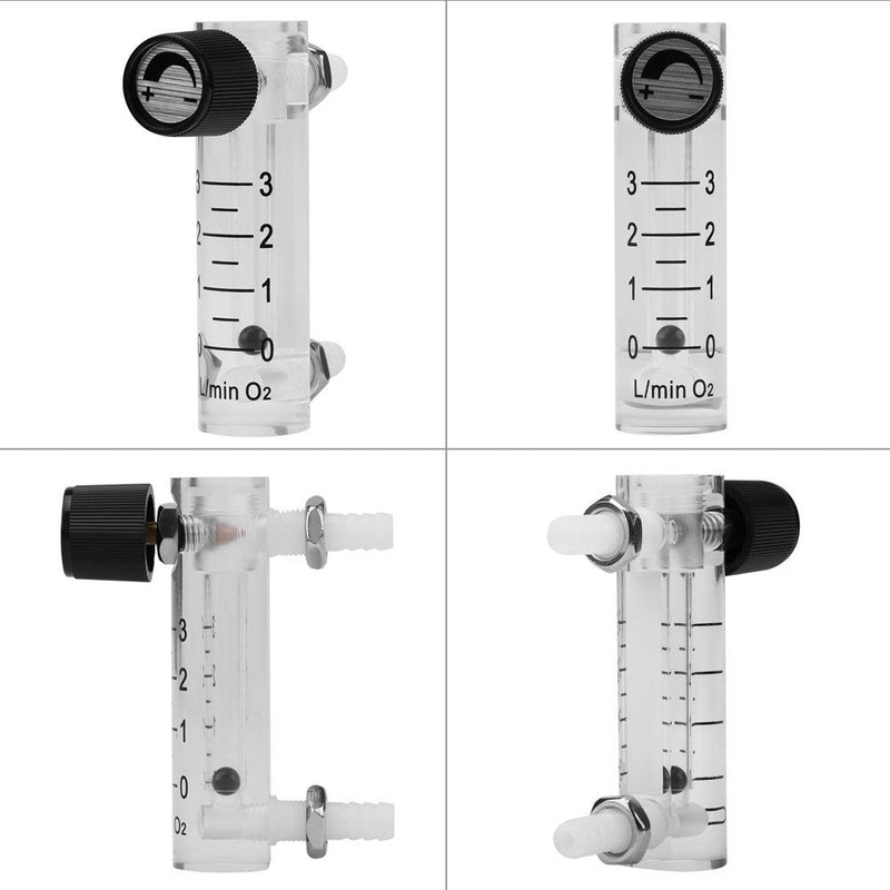 [Australia - AusPower] - Hilitand Gas Flowmeter, LZQ-2 Flowmeter 0-3LPM Flow Meter with Control Valve for Oxygen Air Gas 