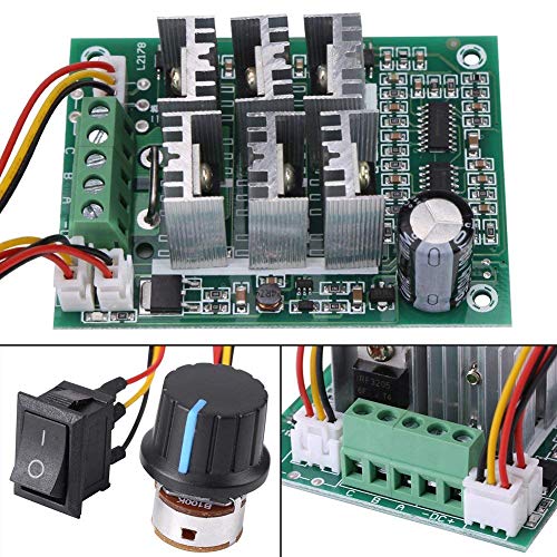 [Australia - AusPower] - DC 5V-36V 15A Brushless Motor Controller 3-Phase Brushless Motor Speed Controller Motor Control Board CW CCW Reversible Switch Motor Driver Control Regulator Module 