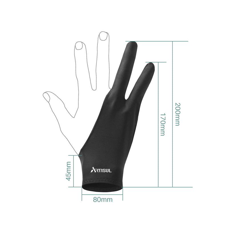 [Australia - AusPower] - Artisul Drawing Glove G05 Artist Glove for Drawing Tablet Digital Art Glove for Right Handed and Left Handed Free Size Drawing Tablet Glove 