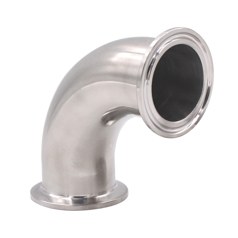 [Australia - AusPower] - DERNORD 2 Pack 1.5" Tube OD Sanitary Ferrule Elbow 90 Degree Pipe Fitting with 2 Silicone Gaskets SUS304 Tri Clamp 1.5 Inch 