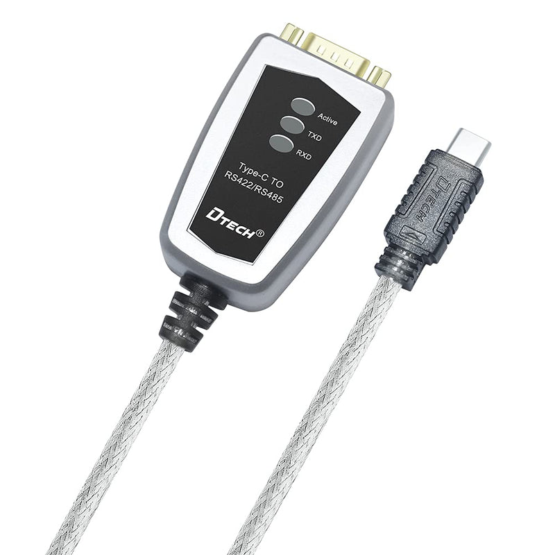 [Australia - AusPower] - DTECH FTDI USB to RS485 Cable RS422 USB C to Serial Adapter with Breakout Board LED Indicators RS-485 RS-422 Cable Converter Supports Windows 11 10 8 7 XP Mac (3 Feet) 