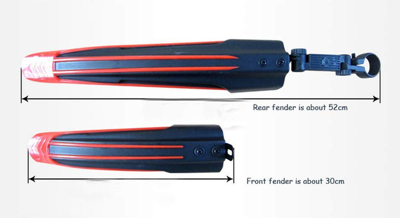 [Australia - AusPower] - Adjustable Road Mountain Bike Bicycle Cycling Tire Front/Rear Mud Guards Mudguard Fenders Set Black-1 