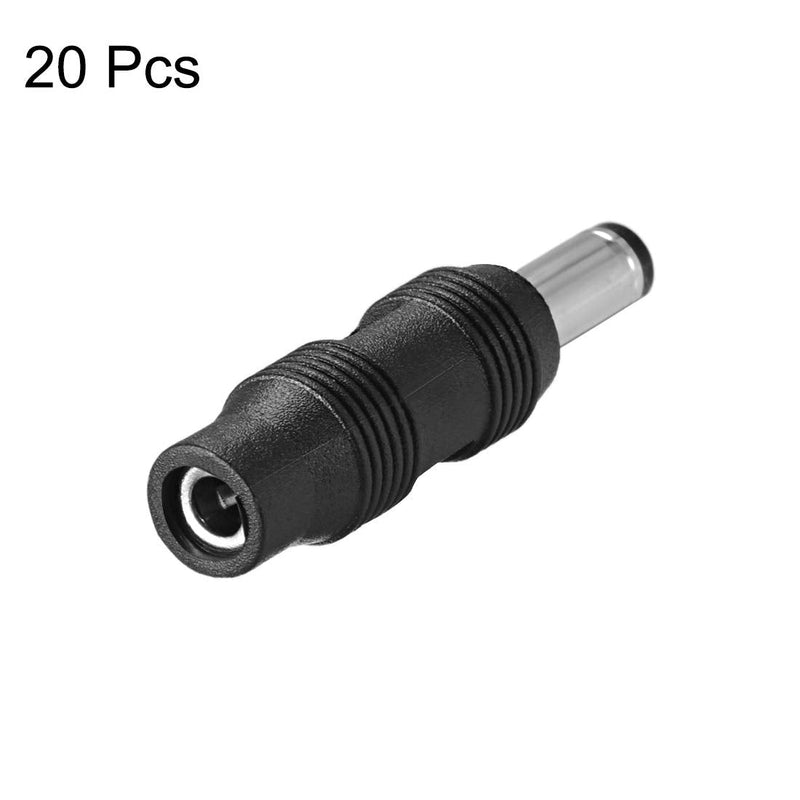[Australia - AusPower] - uxcell 15pcs DC Power Connector Adapter 5.5mm x 2.1mm Male Plug to 3.5mm x 1.35mm Female Jack Converter for Laptop CCTV Camera Strip Lighting Black 15 