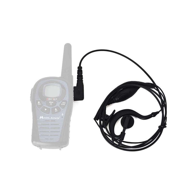 [Australia - AusPower] - TWAYRDIO Walkie Talkie Earpiece with Mic for Midland Radio G-Shape Headset Microphone with PTT/VOX for LXT600VP3 LXT500VP3 GXT1050VP4 GXT1000VP4 GXT1000X3VP4 GXT1030VP4 GMRS Radios (2Packs) 