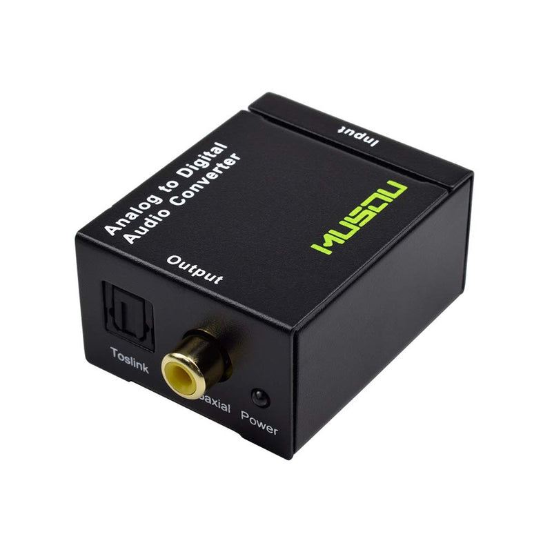 [Australia - AusPower] - Musou RCA Analog to Digital Optical Toslink Coaxial Audio Converter Adapter with Optical Cable Power Adapter 