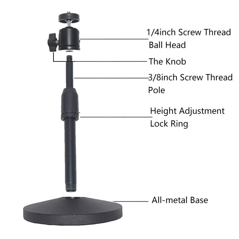 [Australia - AusPower] - Desktop Mini Projector Stand,Mini Projector Mount,Angle Adjustable Projectors Stand with 1/4in Mounting Screw, Length 7.87-11.02in/20-28cm, Load 11.02lbs 