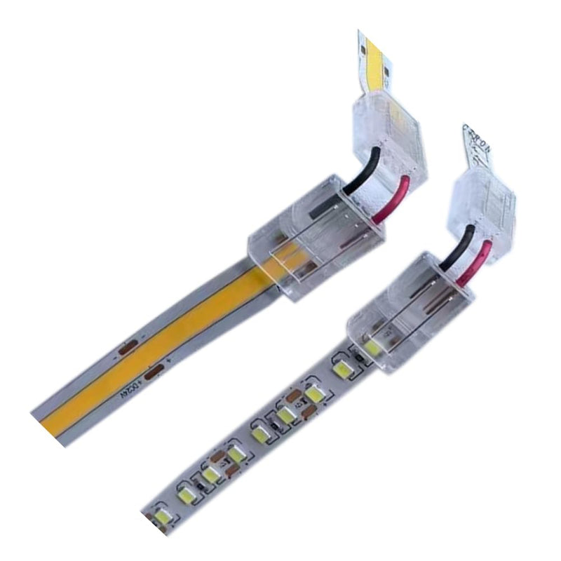 [Australia - AusPower] - L Shape 2 Pin LED Connectors 8mm L-Shaped Connectors 5050 COB LED Strip Lights 10mm 90 Degree Angle Corner Solderless Extension Connectors (10mm 2P) 10mm 2P 