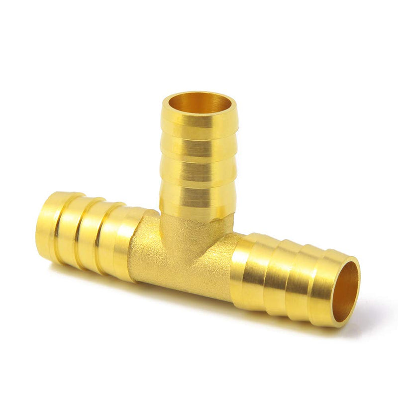 [Australia - AusPower] - Metaland Brass 3/4" Barbed Tee Fitting 3 Way T Shape Adapter with Hose Clamps 1PCS 3/4" x 3/4" x 3/4" 