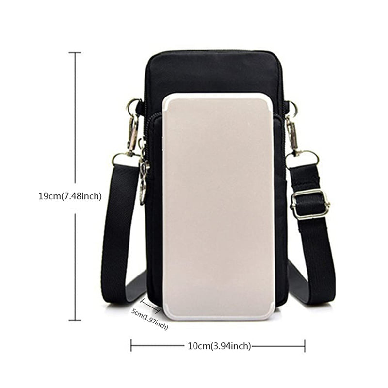 [Australia - AusPower] - Women Crossbody Cell Phone Purse Case Armband Bag for iPhone 12, 13 Mini, 13 Pro Max, BLU G90 Pro, G9 Pro, G91 Pro Black 