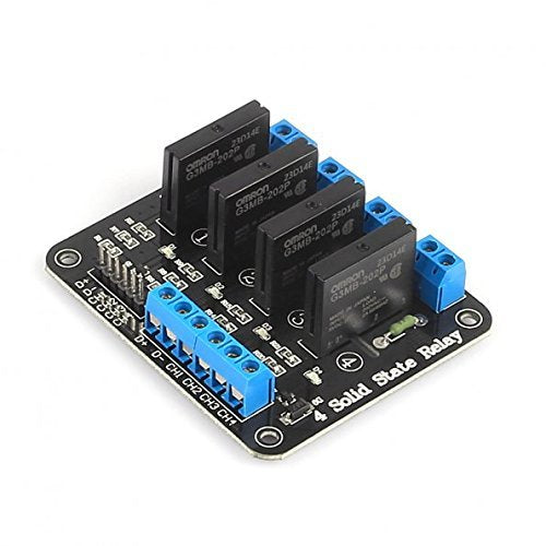 [Australia - AusPower] - SainSmart 5V 2A 4 Channel Solid State Relay Module High Level Trigger Black for Arduino Uno Duemilanove MEGA2560 MEGA1280 ARM DSP PIC 