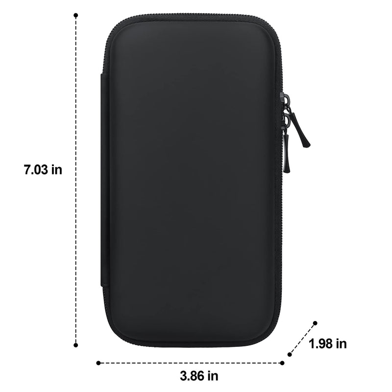 [Australia - AusPower] - Canboc Electronics Travel Organizer, MacBook Charger Carrying Case, Electronic Accessories Portable Cable Storage Bag for Charging Cords, Power Adapter, MagSafe, USB Hub, Power Bank, Earbuds, Black Black+Black 