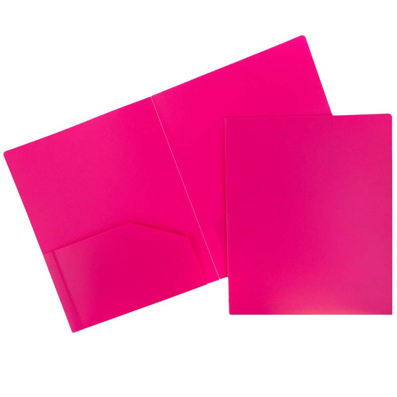 [Australia - AusPower] - JAM PAPER Heavy Duty Plastic 2 Pocket Extra Tough School Folders - Assorted Fashion Colors - 6/Pack 