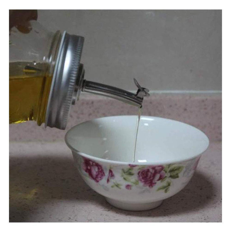 [Australia - AusPower] - Mason Jar Liquor/Oil Pour Spout Dispenser, Sprouting Mason Jar Lid,Shaker Lid Shaker Dry Rub Lid - Cocktail, Mix Spices, Dredge Flour, Sugar Pack of 6 