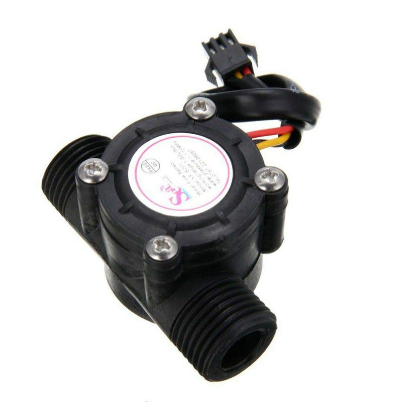 [Australia - AusPower] - DAOKI 2Pcs Water Flow Sensor 1-30L/min 1/2" Control Fluid Flowmeter Switch G1/2 Counter 1-30L/min Meter for Arduino Flowmeter Measure Temperature Instrument 
