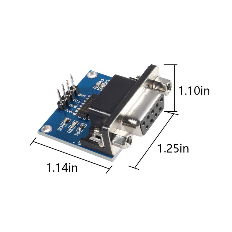 [Australia - AusPower] - AiTrip 5pcs Serial Port Converter Module RS232 to TTL Female Equipment Upgrades MAX3232 Root Module Connecter 