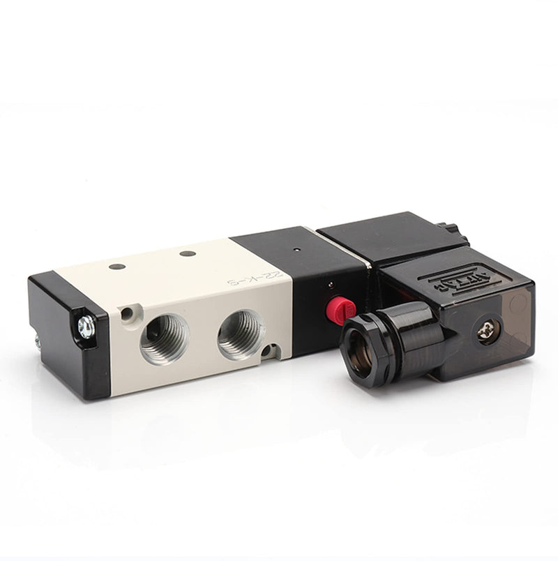 [Australia - AusPower] - Solenoid Valve 1/4"PT Pneumatic AirTAC 4V210-08 Air 12V/24V/110V/220V Single Coil Pilot-Operated Electric 2 Position 5 Way Connection Type (4V210 PT1/4, AC220V) 4V210 PT1/4 