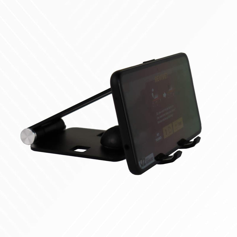[Australia - AusPower] - DROID Smart Phone Stand with Cord Holder, Aluminum Stand Compatible with Switch, All Android Smartphones, iPhone 12 11 Pro Xs Xs Max Xr X 8 7 6 6s Plus 5 Charging, Accessories Desk (Black) 